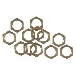 Westinghouse 1/8" Hex Nuts Solid Brass, 12 Pack