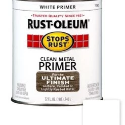Rust-Oleum STOPS RUST Clean Metal Primer Brush On Paint – Quart