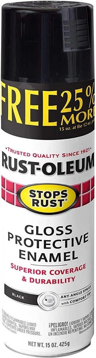 Rust-Oleum Stops Rust Protective Spray Enamel, Gloss – 25% more, 15 oz 4 Rust-Oleum Stops Rust Protective Spray Enamel, Gloss – 25% more, 15 oz - Image 2