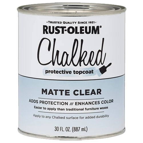 Rust-Oleum Chalked Protective Top Coat - Quart 3 Rust-Oleum Chalked Protective Top Coat - Quart