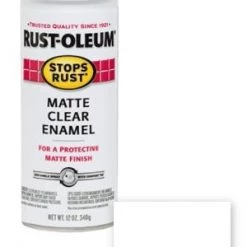 Rust-Oleum Stops Rust Protective Enamel Spray – Clear Matte Finish – 12 oz