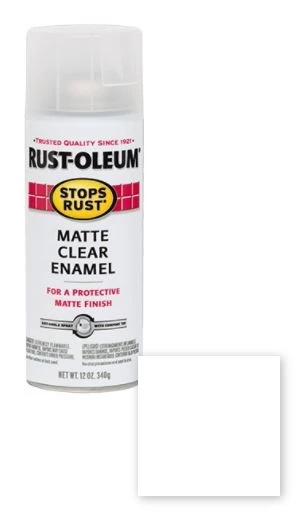 Rust-Oleum Stops Rust Protective Enamel Spray – Clear Matte Finish – 12 oz 3 Rust-Oleum Stops Rust Protective Enamel Spray – Clear Matte Finish – 12 oz