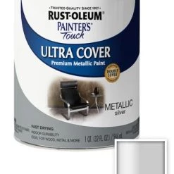 Rust-Oleum Painter's Touch Ultra Cover Metallic Paint- Quart 5 Rust-Oleum Painter's Touch Ultra Cover Metallic Paint- Quart -Home Improvement Sales Shop 6857286