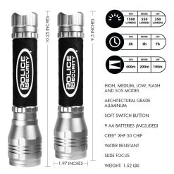 Police Security Zephyr 9AA Flashlight -Home Improvement Sales Shop 69610010 3 1