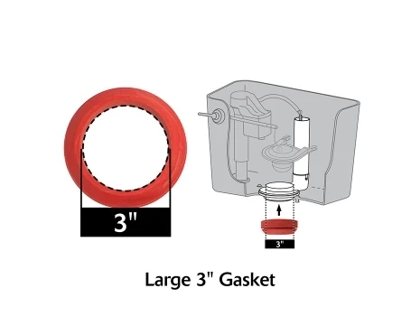Korky Large 3" & 4" Tank to Bowl Gasket 4 Korky Large 3" & 4" Tank to Bowl Gasket - Image 2