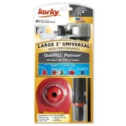 Korky QuietFill Platinum Fill Valve and 3" Flapper Kit