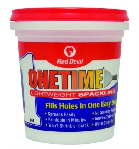 Red Devil Onetime® Lightweight Spackling (1 Pint) 3 Red Devil Onetime® Lightweight Spackling (1 Pint)