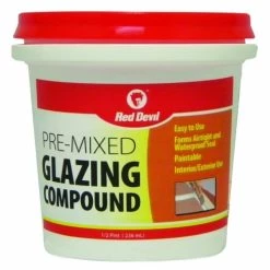 Red Devil Pre-Mixed Glazing Compound (1/2 Pint Tub)