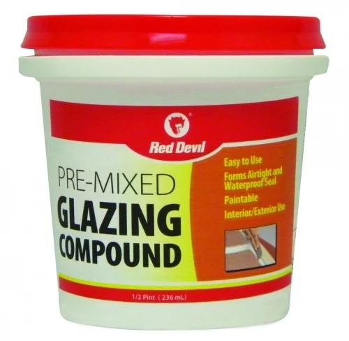 Red Devil Pre-Mixed Glazing Compound (1/2 Pint Tub) 3 Red Devil Pre-Mixed Glazing Compound (1/2 Pint Tub)