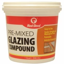 Red Devil Pre-Mixed Glazing Compound (1 Quart Tub)