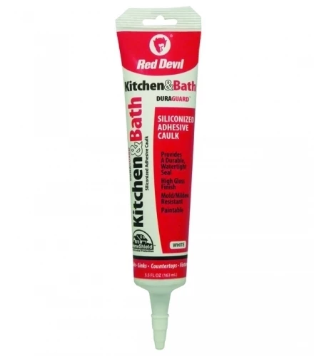 Red Devil Kitchen & Bath Siliconized Acrylic Caulk (White) Squeeze Tube 3 Red Devil Kitchen & Bath Siliconized Acrylic Caulk (White) Squeeze Tube