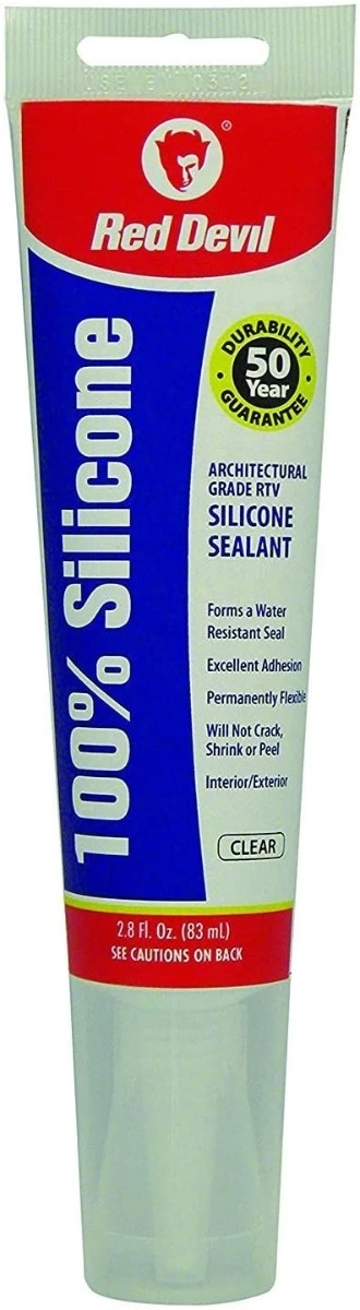 Red Devil 100% Silicone Sealant Squeeze Tube (2.8 oz) 4 Red Devil 100% Silicone Sealant Squeeze Tube (2.8 oz) - Image 2