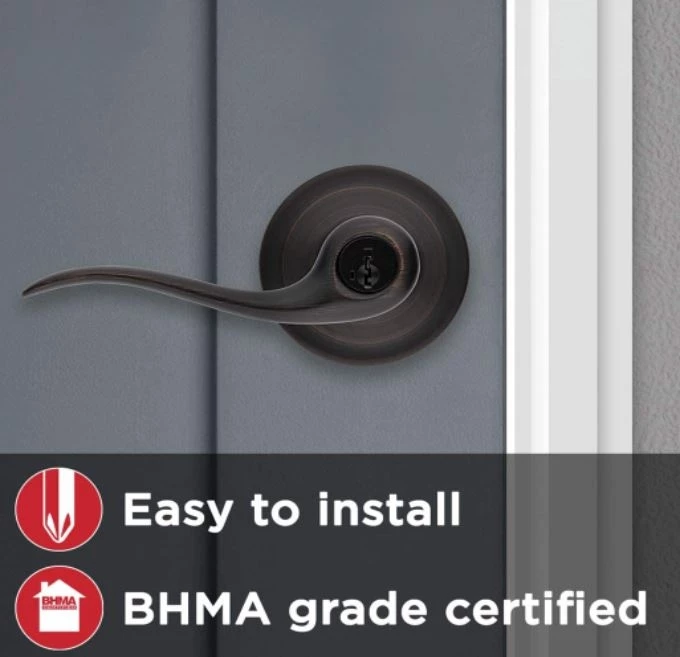 Kwikset Tustin SmartKey Entry Lever, Venetian Bronze 5 Kwikset Tustin SmartKey Entry Lever, Venetian Bronze - Image 3