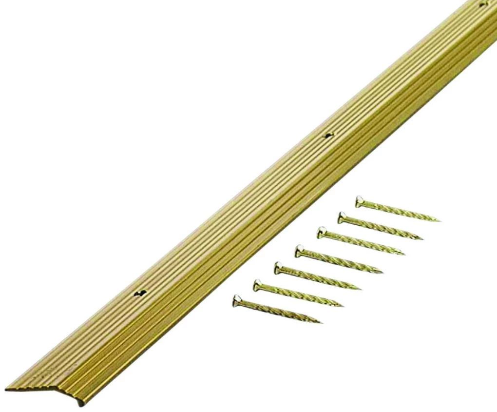 M-D Satin Brass Finish Carpet Trim, 7/8" x 36" 3 M-D Satin Brass Finish Carpet Trim, 7/8" x 36"