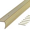 M-D Fluted Stain Brass Stair Edging, 1-1/8" x 1-1/8" x 72" 1 M-D Fluted Stain Brass Stair Edging, 1-1/8" x 1-1/8" x 72" -Home Improvement Sales Shop 7390195