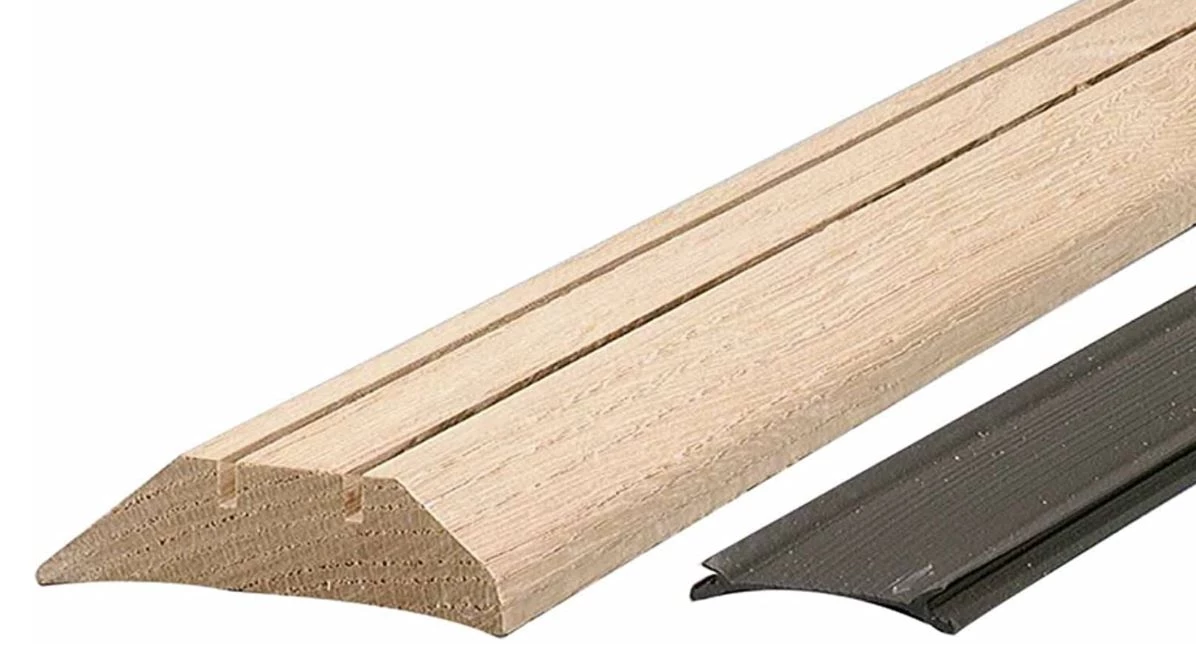 M-D High Premium Unfinished Threshold with Replaceable Vinyl Seal, 3 1/2" x 1 7/16" x 36" 3 M-D High Premium Unfinished Threshold with Replaceable Vinyl Seal, 3 1/2" x 1 7/16" x 36"