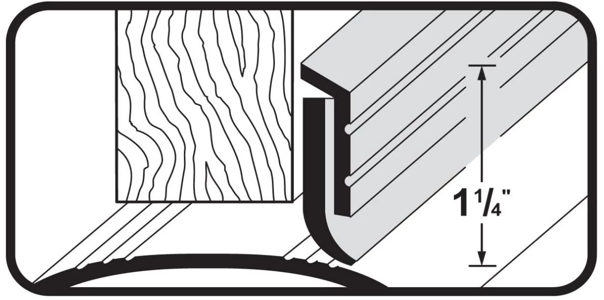 M-D 36-Inch Economy Aluminum and Vinyl Door Sweep 4 M-D 36-Inch Economy Aluminum and Vinyl Door Sweep - Image 2