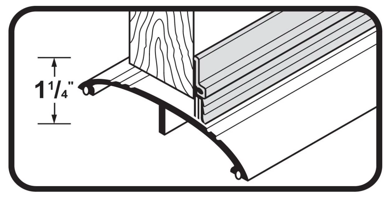 M-D Standard Fin Door Sweep DV-1, 36-Inch, Silver, Aluminum 6 M-D Standard Fin Door Sweep DV-1, 36-Inch, Silver, Aluminum - Image 4