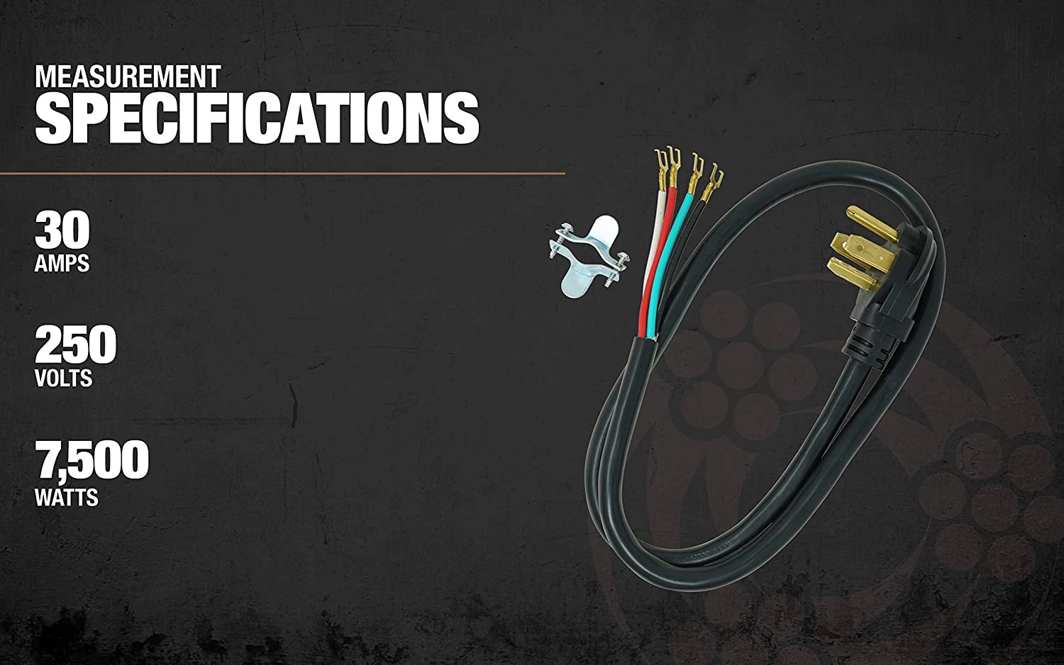 Southwire 10/4 4' Round Dryer Cord – 50 Amp 7 Southwire 10/4 4' Round Dryer Cord – 50 Amp - Image 5