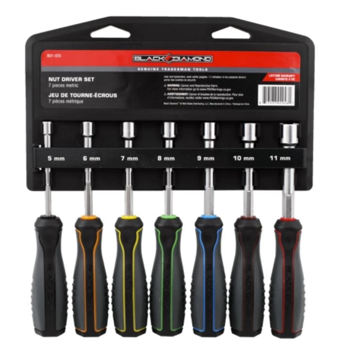 Black Diamond 7 pc. Metric Nut Driver Set 3 Black Diamond 7 pc. Metric Nut Driver Set