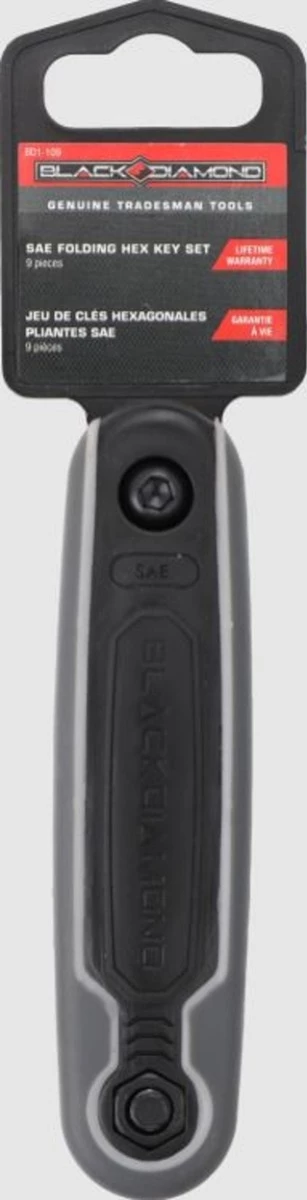Black Diamond 9 pc. SAE Folding Hex Key Set 3 Black Diamond 9 pc. SAE Folding Hex Key Set