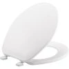 Bemis Round Plastic Toilet Seat in White -Home Improvement Sales Shop 7b70 000 01
