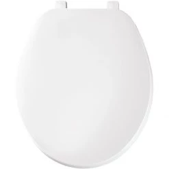 Bemis Round Plastic Toilet Seat in White -Home Improvement Sales Shop 7b70 000 02