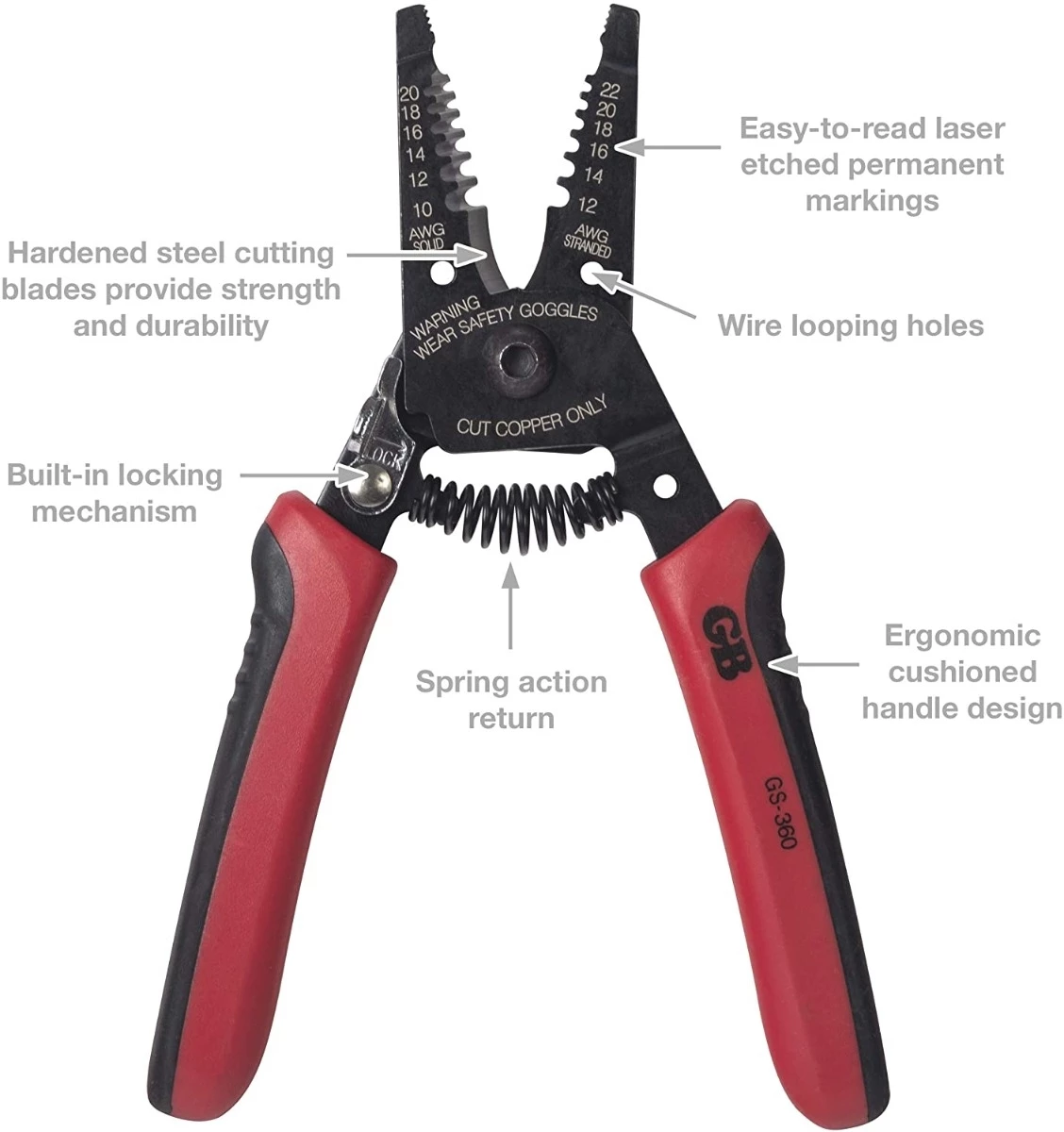 Gardner Bender Electrical Wire Stripper & Lock Tool 6 Gardner Bender Electrical Wire Stripper & Lock Tool - Image 4