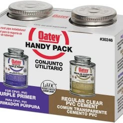 Oatey PVC Regular Cement and NSF Purple Primer Handy Pack