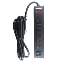 Prime Wire & Cable 6 Outlet Power Strip w/ 10' Cord