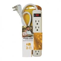 Prime Wire & Cable 6 Outlet Power Strip w/ 3' Cord -Home Improvement Sales Shop 8230089 2