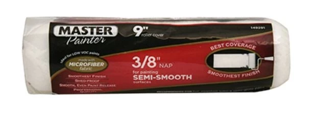 Master Painter Paint Roller Cover, Microfiber, 3/8-in. Nap, 9-in. 3 Master Painter Paint Roller Cover, Microfiber, 3/8-in. Nap, 9-in.