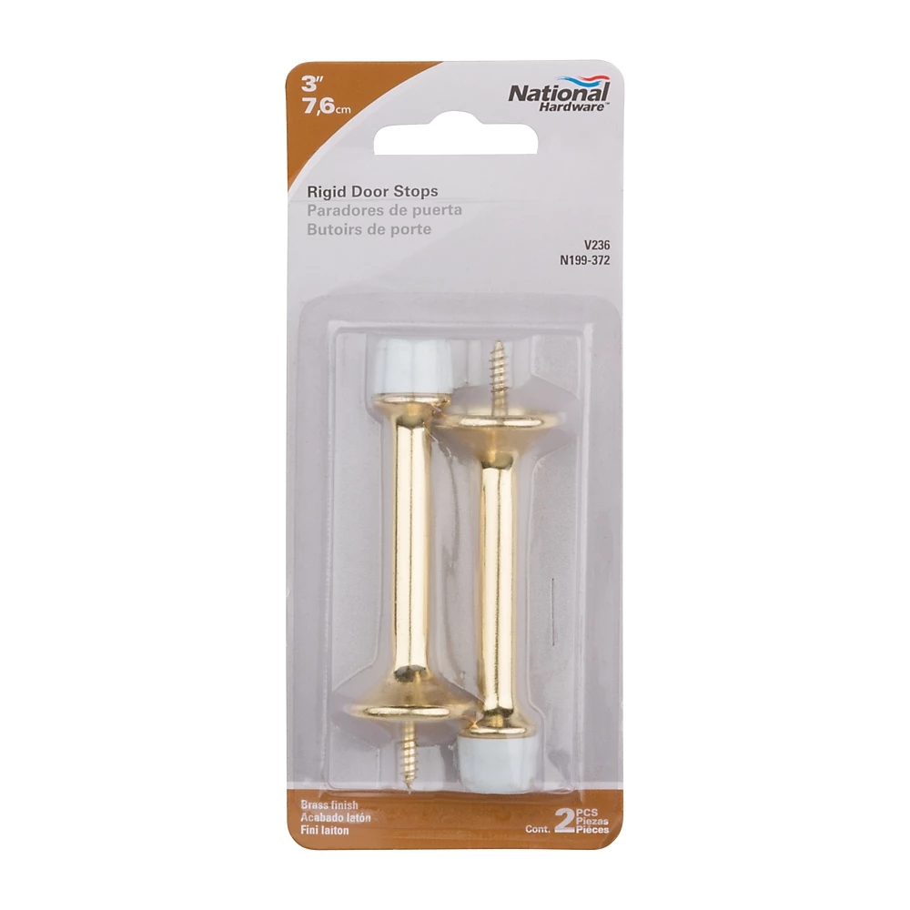 National Manufacturing Rigid Door Stops - 3" 4 National Manufacturing Rigid Door Stops - 3" - Image 2