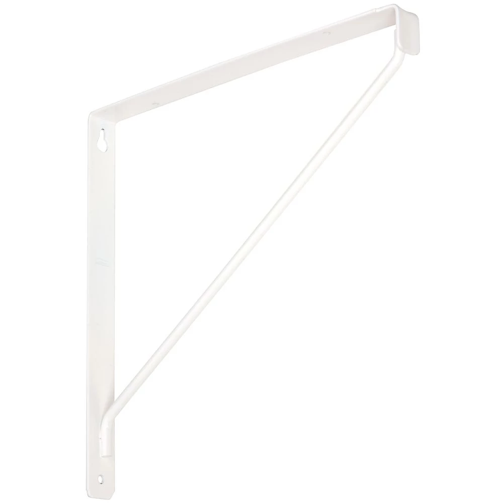 National Manufacturing Large White Shelf Bracket 3 National Manufacturing Large White Shelf Bracket