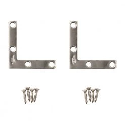 National Manufacturing Flat Corner Braces - Stainless Steel