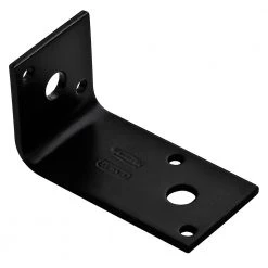 National Manufacturing Offset Leg Corner Braces - 2.94, 1.7 x 1.5 x 1/8, Black