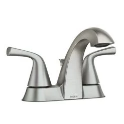 Moen Haber Spot Resist Brushed Nickel Two-Handle Bathroom Faucet