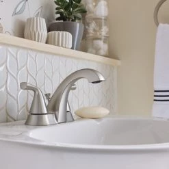 Moen Haber Spot Resist Brushed Nickel Two-Handle Bathroom Faucet 7 Moen Haber Spot Resist Brushed Nickel Two-Handle Bathroom Faucet -Home Improvement Sales Shop 84768srn 2