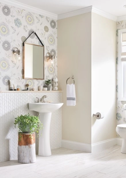 Moen Haber Spot Resist Brushed Nickel Two-Handle Bathroom Faucet 6 Moen Haber Spot Resist Brushed Nickel Two-Handle Bathroom Faucet - Image 4