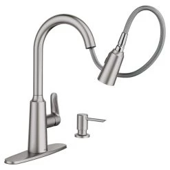 Moen Edwyn Spot Resist Stainless One-Handle High Arc Pulldown Kitchen Faucet 9 Moen Edwyn Spot Resist Stainless One-Handle High Arc Pulldown Kitchen Faucet -Home Improvement Sales Shop 87028srs 2