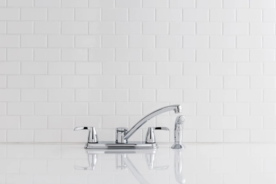 Moen Adler Chrome Two-Handle Low Arc Kitchen Faucet 4 Moen Adler Chrome Two-Handle Low Arc Kitchen Faucet - Image 2