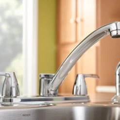 Moen Adler Chrome Two-Handle Low Arc Kitchen Faucet 14 Moen Adler Chrome Two-Handle Low Arc Kitchen Faucet -Home Improvement Sales Shop 87046 6