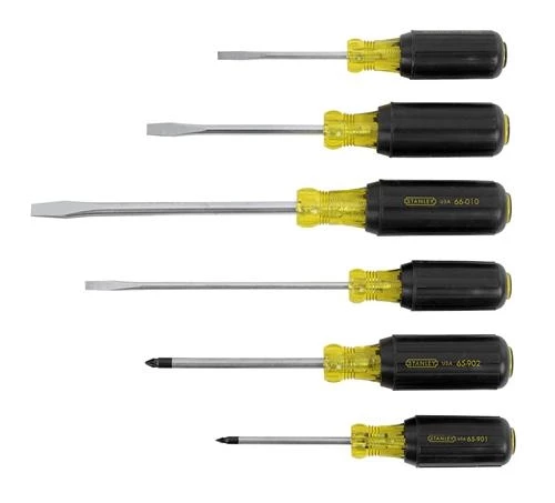 Stanley 6-Piece Vinyl Grip Screwdriver Set 3 Stanley 6-Piece Vinyl Grip Screwdriver Set