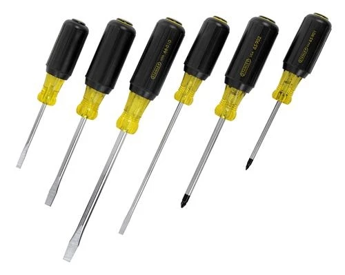 Stanley 6-Piece Vinyl Grip Screwdriver Set 4 Stanley 6-Piece Vinyl Grip Screwdriver Set - Image 2