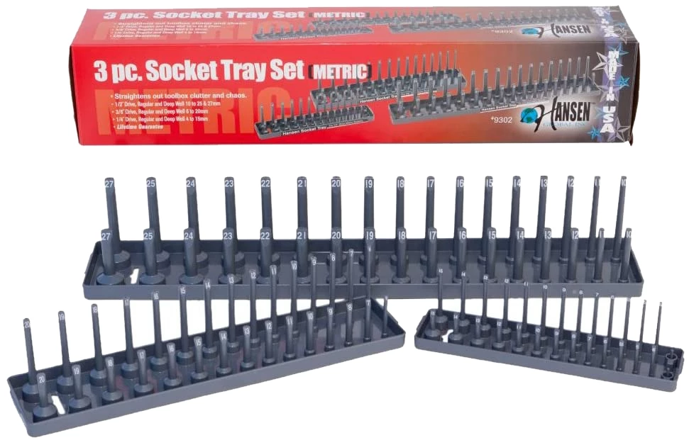Hansen Socket Tray Sets 3 pc. 4 Hansen Socket Tray Sets 3 pc. - Image 2