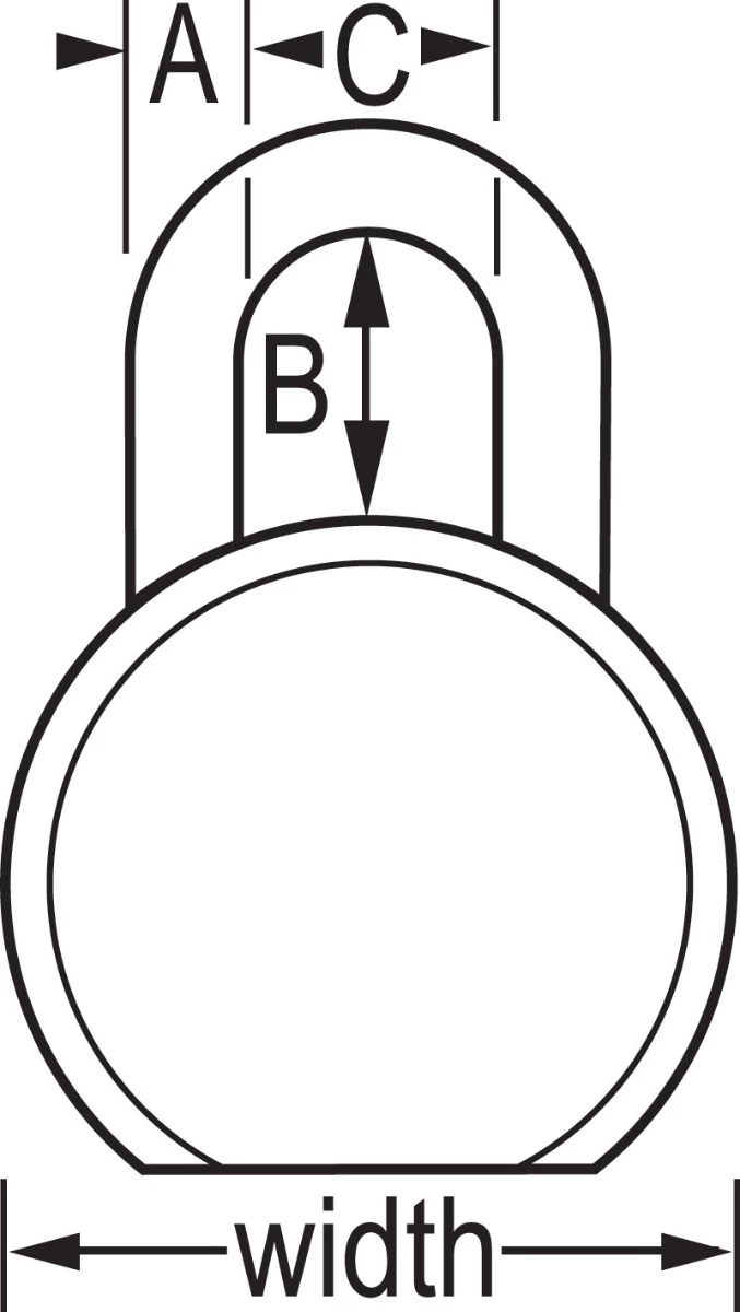 Master Lock 2-1/2in (64mm) Wide Solid Steel Body Padlock w/2in (51mm) Shackle 4 Master Lock 2-1/2in (64mm) Wide Solid Steel Body Padlock w/2in (51mm) Shackle - Image 2