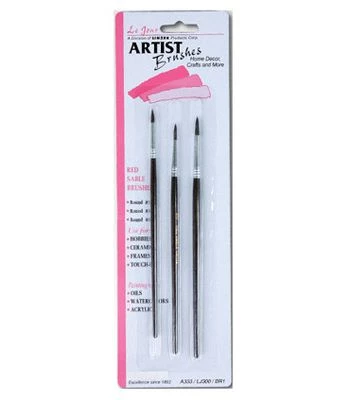 Le Jour A333 Round Artist Brush Set, 3-Piece 3 Le Jour A333 Round Artist Brush Set, 3-Piece