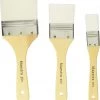 Linzer AMU-1023 Maestra White Taklon Flat Utility Paint Brush Set, 3-Piece