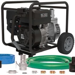 Black Diamond 2" Semi-Trash Water Pump W/ Hose and Wheel Kit