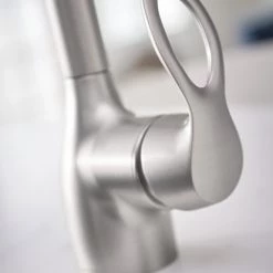 Moen Kleo Spot Resist Stainless One-Handle High Arc Pulldown Kitchen Faucet 17 Moen Kleo Spot Resist Stainless One-Handle High Arc Pulldown Kitchen Faucet -Home Improvement Sales Shop ca87011srs 5 1